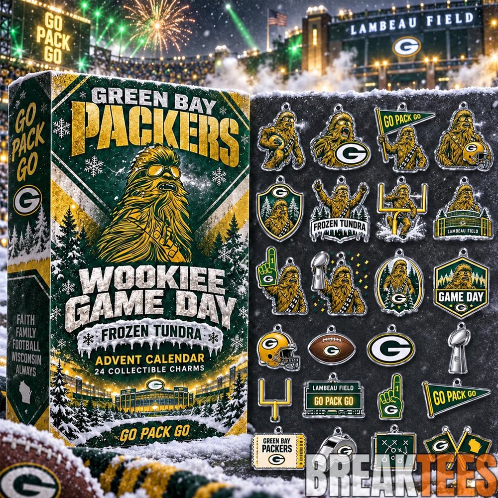 Green Bay Packers x Chewbacca Wookiee Game Day Advent Calendar 2026 – 24 Collectible Charms Green Bay Packers x Chewbacca Wookiee Game Day Advent Calendar 2026 – 24 Collectible Charms