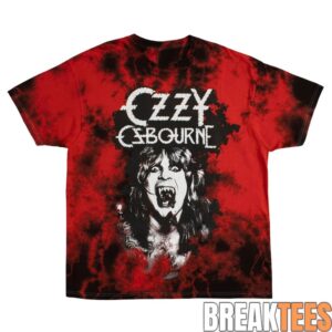 Halloween Horror Nights 2026 Ozzy Osbourne Red Tie-Dye Graphic T-Shirt