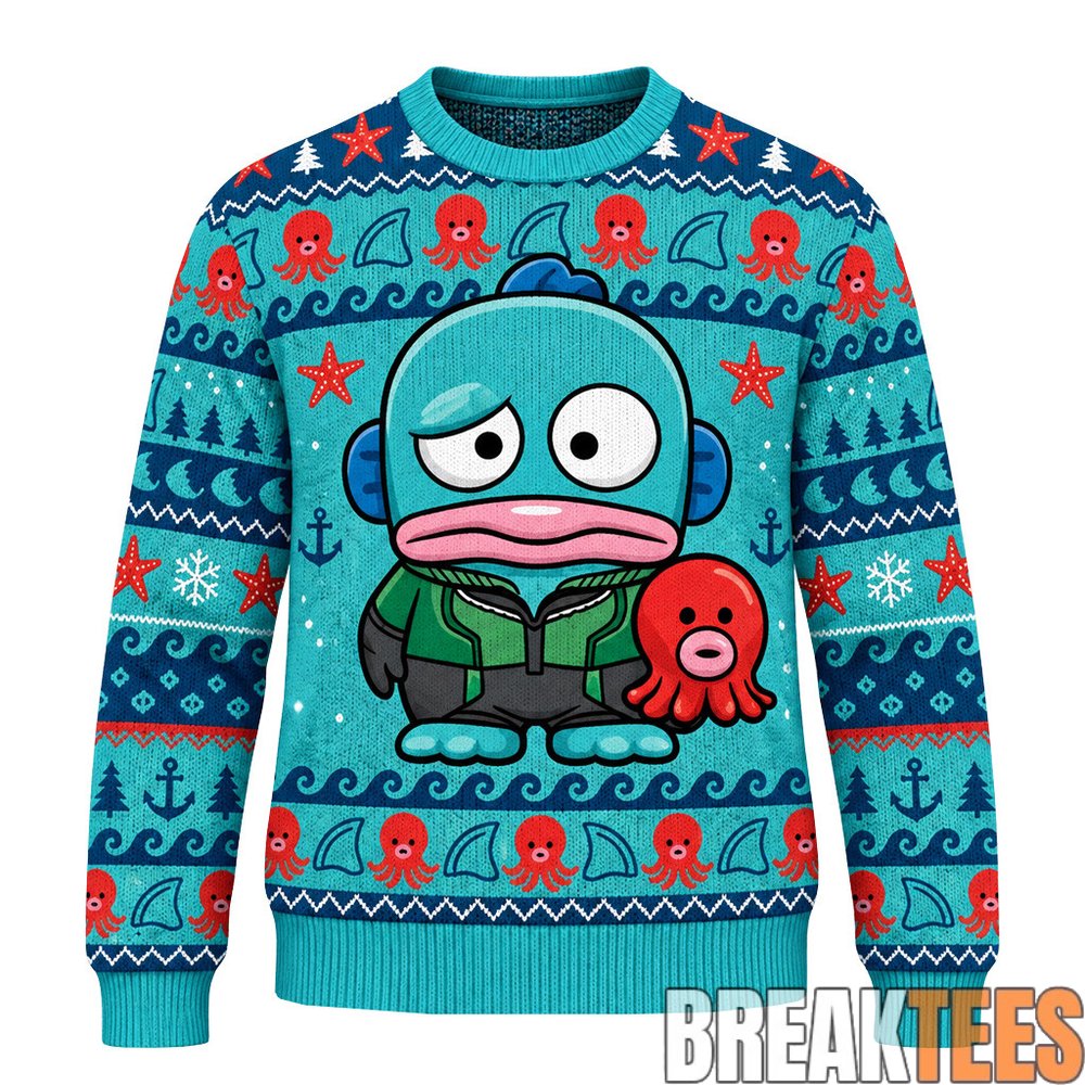 Hello Kitty And Friends Sanrio x The Boys Hangyodon As The Deep Ugly Christmas Sweater 2026 Hello Kitty And Friends Sanrio x The Boys Hangyodon As The Deep Ugly Christmas Sweater 2026