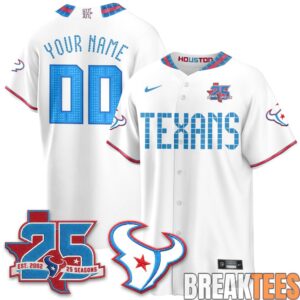 Houston Texans 2026 Rivalries Custom Baseball Jersey - Stitched