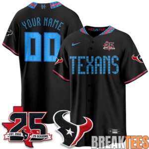 Houston Texans 2026 Rivalries Custom Baseball Jersey - Stitched 1