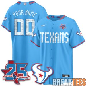 Houston Texans 2026 Rivalries Custom Baseball Jersey - Stitched 2