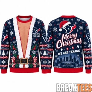 Houston Texans Merry Christmas We Are Texas 2026 Ugly Sweater