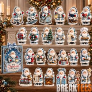 Icy Santa Claus Ornament 24-Day Christmas Countdown Advent Calendar 2026 for Christmas Fans