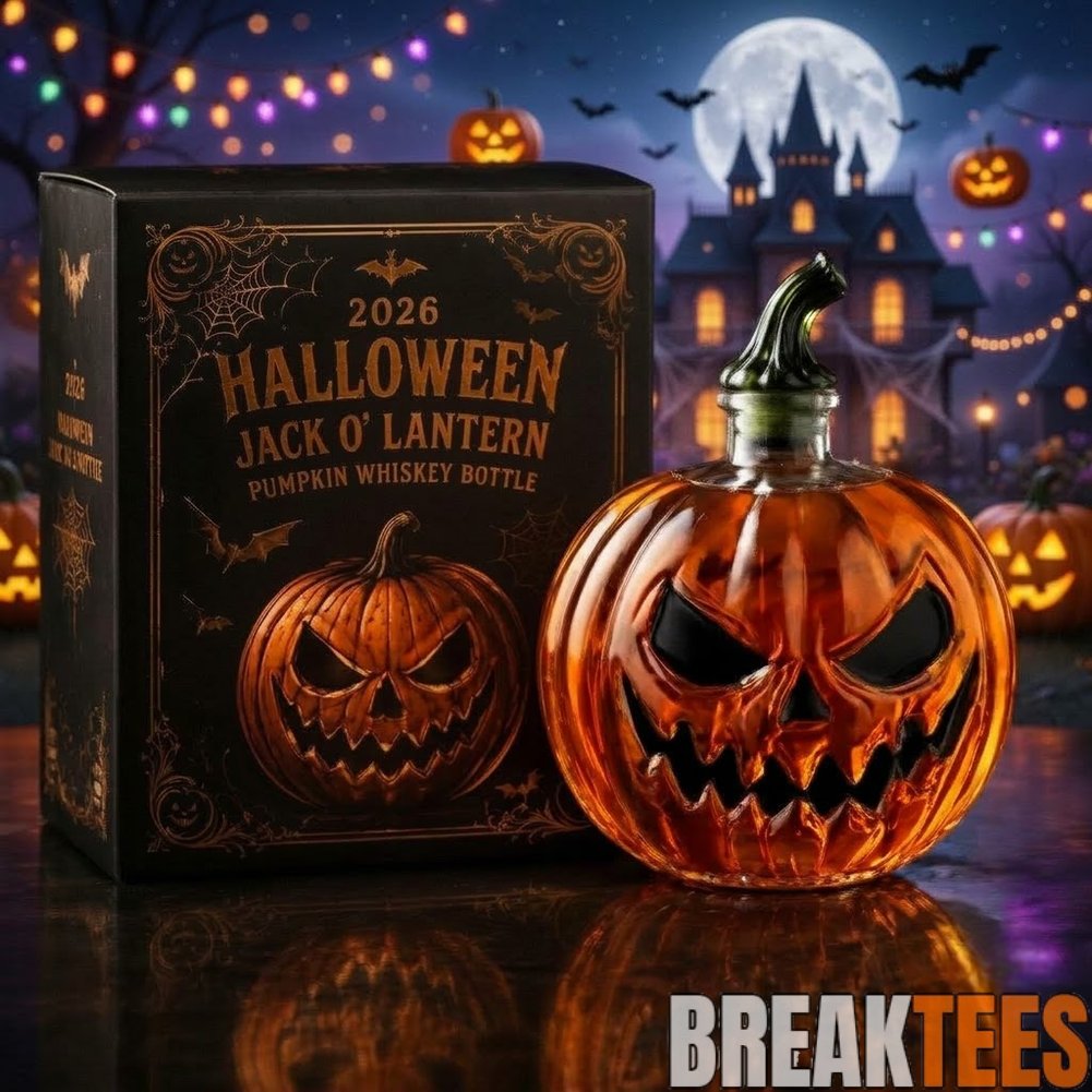 Jack O’Lantern Halloween Pumpkin Whiskey Bottle Jack O’Lantern Halloween Pumpkin Whiskey Bottle