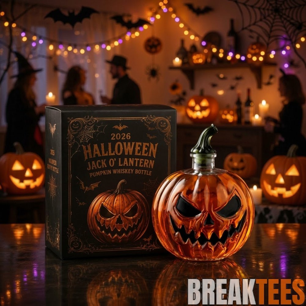 Jack O’Lantern Halloween Pumpkin Whiskey Bottle Jack O’Lantern Halloween Pumpkin Whiskey Bottle