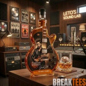 Jared Leto Thirty Seconds to Mars Guitar-shaped Whiskey Bottle