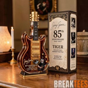 Jerry Garcia 85th Anniversary Tiger Guitar-shaped Whiskey Bottle