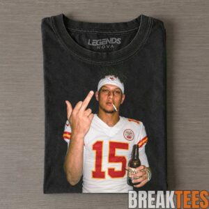 Kansas City Chiefs Patrick Mahomes Drinking & Middle Finger Tee