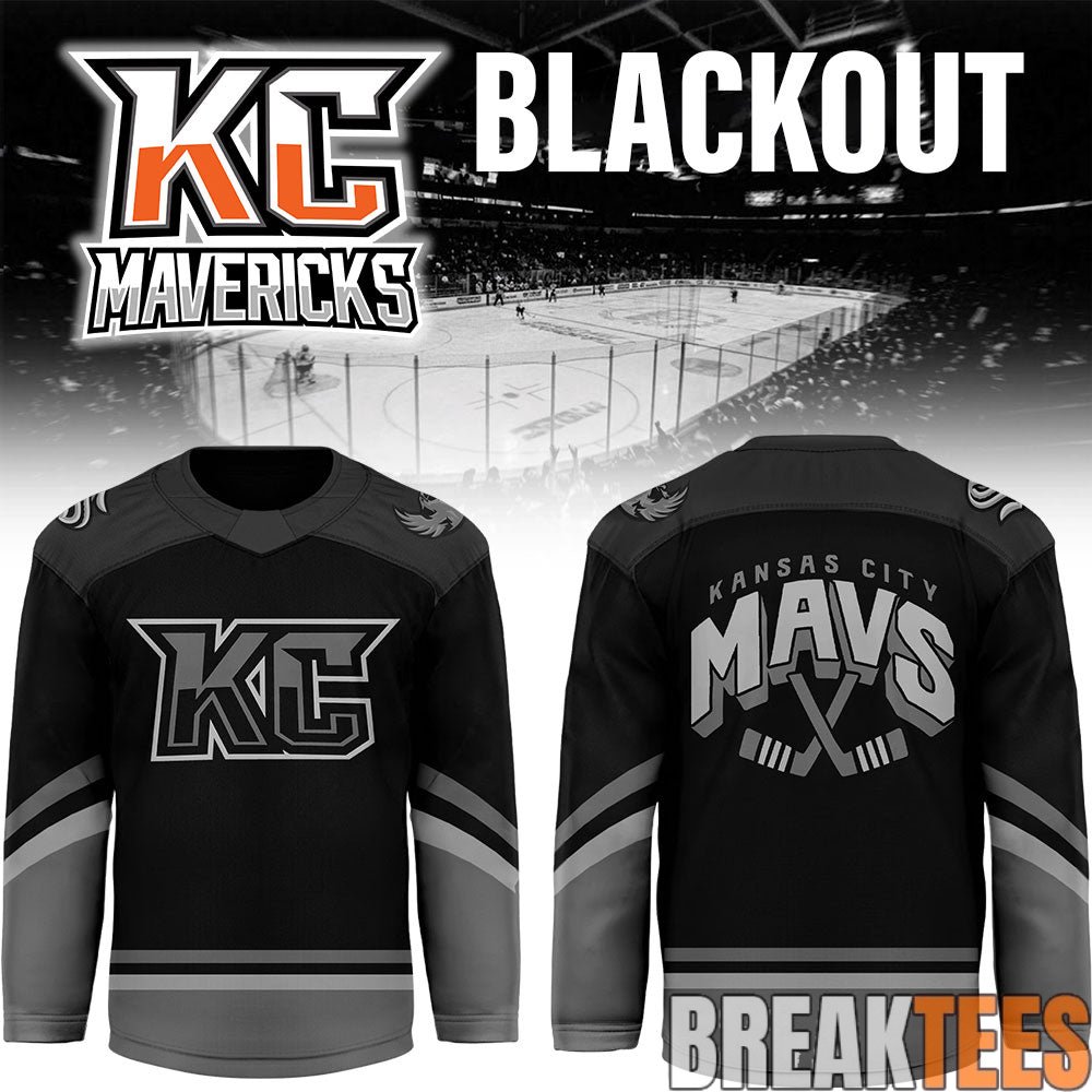 Kansas City Mavericks “Blackout” Custom Hockey Jersey Kansas City Mavericks “Blackout” Custom Hockey Jersey