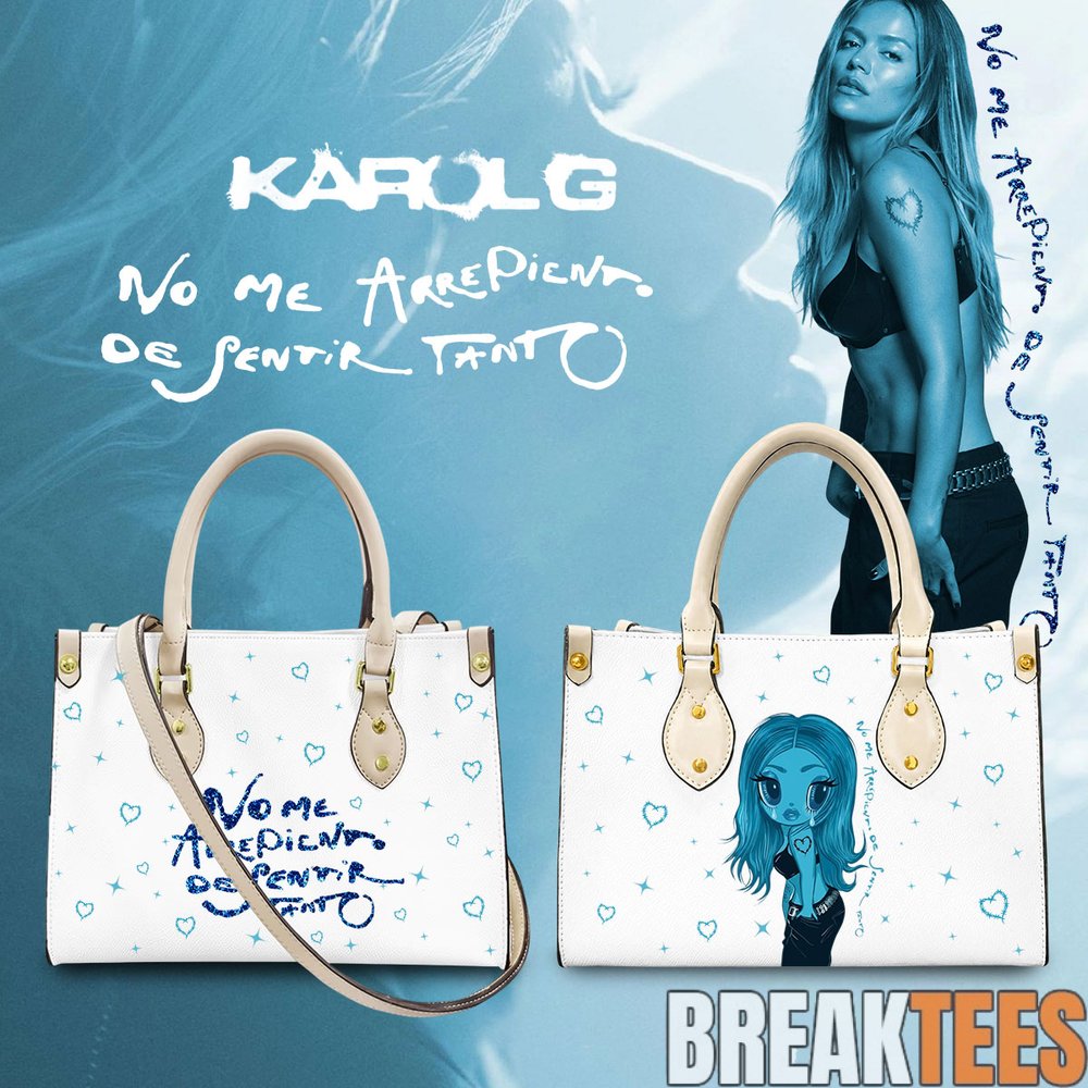 Karol G “NO ME ARREPIENTO DE SENTIR TANTO” Leather Handbag Karol G “NO ME ARREPIENTO DE SENTIR TANTO” Leather Handbag