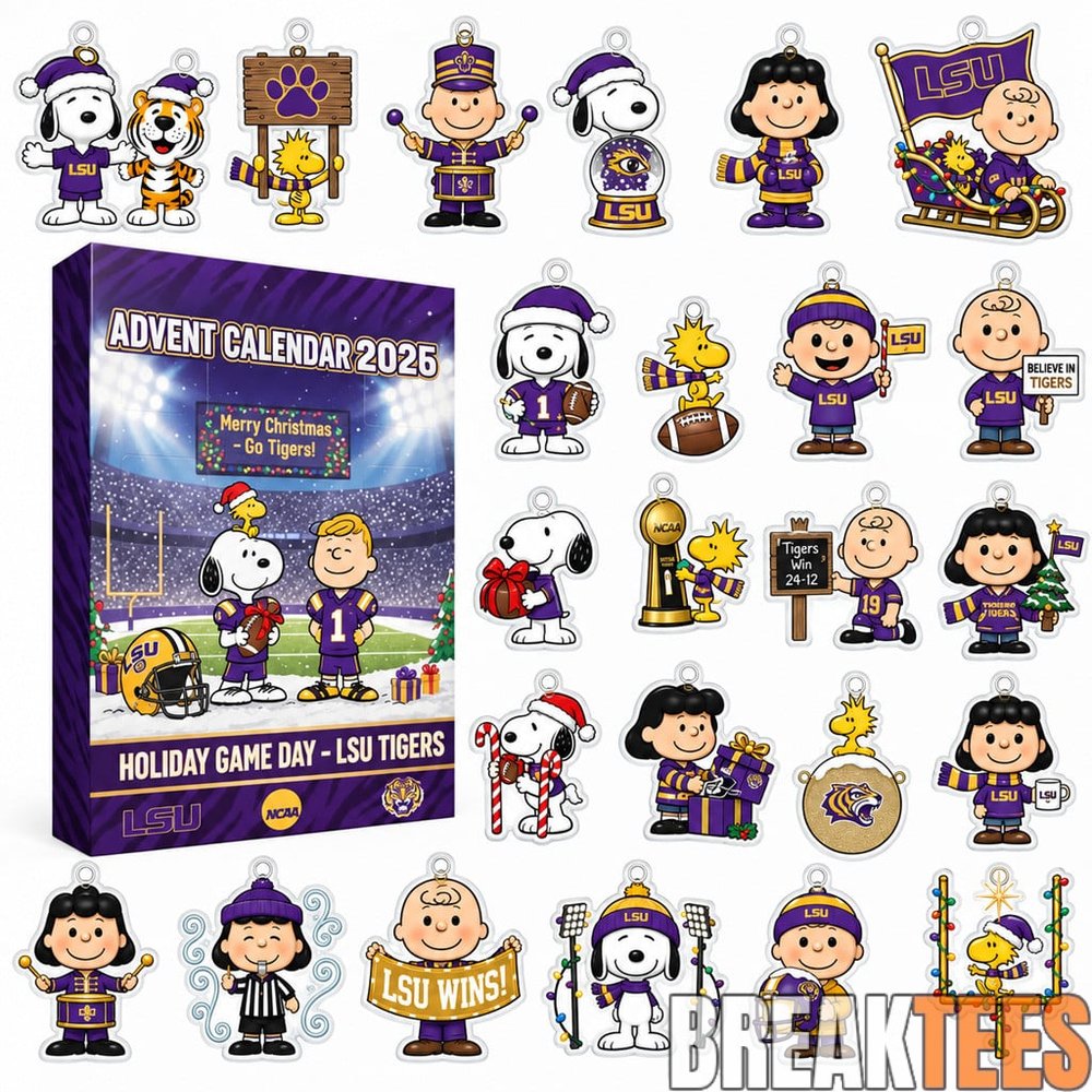 LSU Tigers Peanuts Gang 2026 Advent Calendar LSU Tigers Peanuts Gang 2026 Advent Calendar