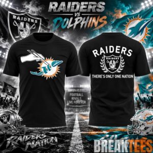 Las Vegas Raiders 2026 Gameday Dolphin Sushi Graphic T-Shirt