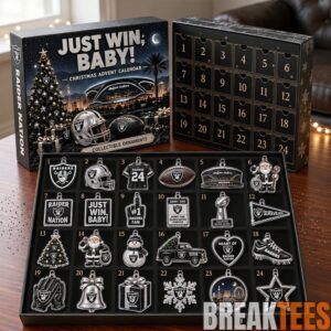 Las Vegas Raiders Just Win Baby Christmas Advent Calendar 2026 For Football Fans