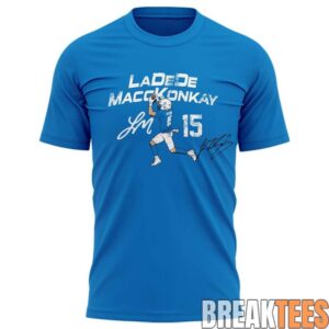 Los Angeles Chargers 2026 Ladd McConkey #15 Signature Graphic T-Shirt 1 Los Angeles Chargers 2026 Ladd McConkey #15 Signature Graphic T-Shirt 1
