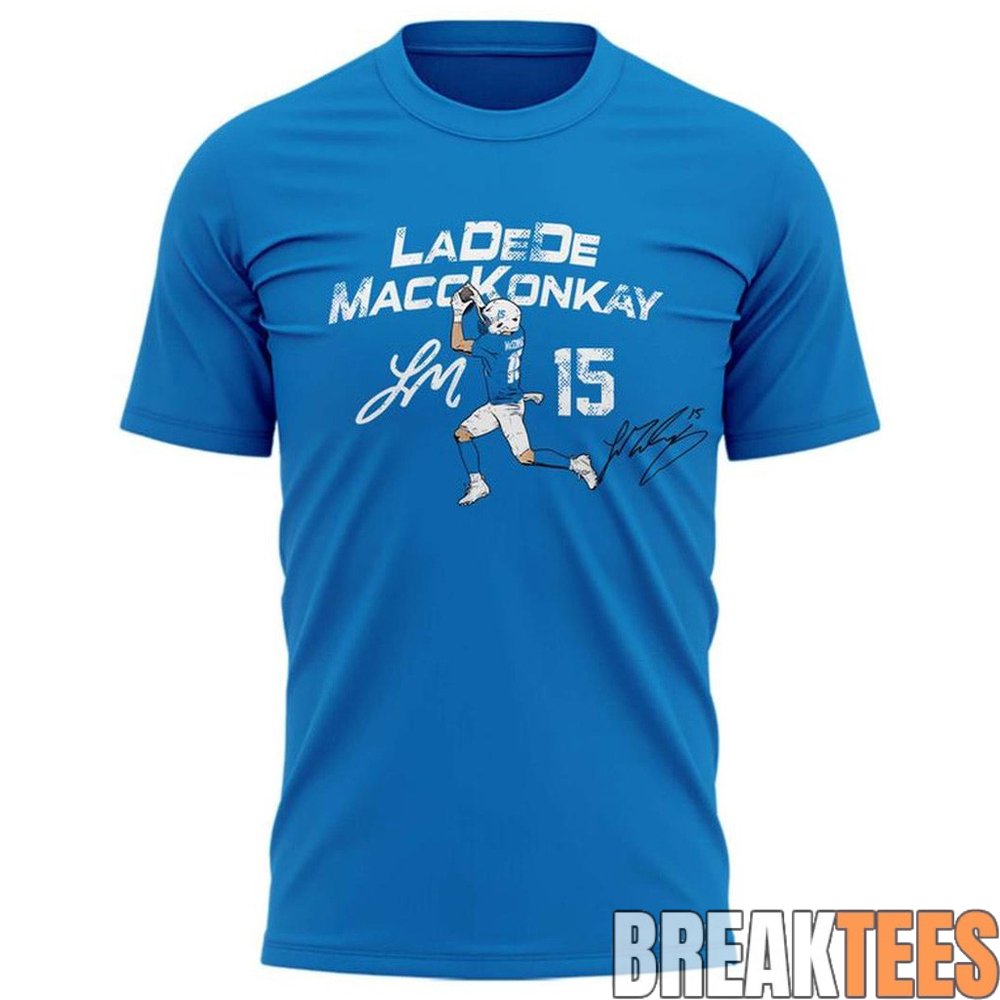 Los Angeles Chargers 2026 Ladd McConkey #15 Signature Graphic T-Shirt Los Angeles Chargers 2026 Ladd McConkey #15 Signature Graphic T-Shirt