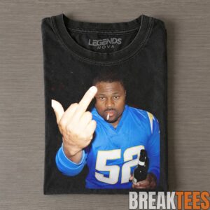 Los Angeles Chargers All Players Drinking & Middle Finger Tee 1