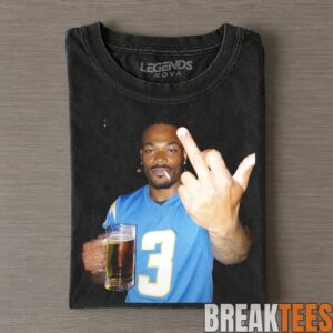 Los Angeles Chargers All Players Drinking & Middle Finger Tee 2