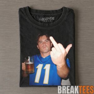 Los Angeles Chargers All Players Drinking & Middle Finger Tee 3