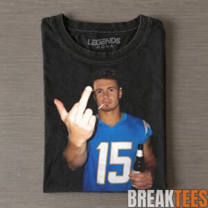Los Angeles Chargers All Players Drinking & Middle Finger Tee 4