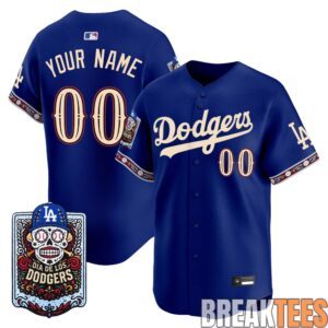 Los Angeles Dodgers Día de los Muertos Vapor Premier Limited Custom Jersey - Stitched 1 Los Angeles Dodgers Día de los Muertos Vapor Premier Limited Custom Jersey - Stitched 1