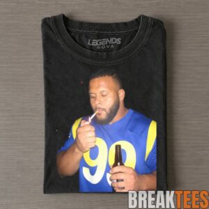 Los Angeles Rams Aaron Donald Drinking & Middle Finger Tee 1