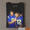 Los Angeles Rams Myles Garrett & Aaron Donald Smoking & Drinking Tee Los Angeles Rams Myles Garrett & Aaron Donald Smoking & Drinking Tee