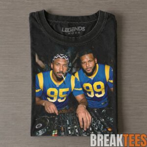 Los Angeles Rams Myles Garrett & Aaron Donald Smoking & Drinking Tee 6 Los Angeles Rams Myles Garrett & Aaron Donald Smoking & Drinking Tee 6