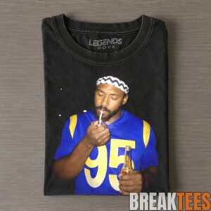 Los Angeles Rams Myles Garrett Drinking & Middle Finger Tee 1
