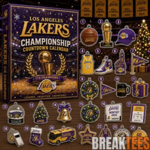 Los Angeles Lakers Champions Countdown Advent Calendar 2026 for Basketball Fans