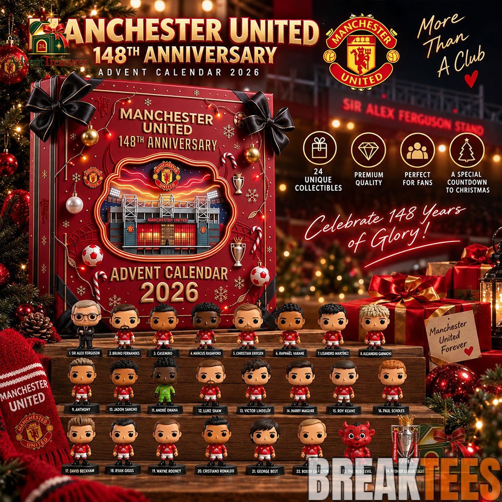 Manchester United 148th Anniversary Advent Calendar 2026 – 24 Days Countdown Gifts Manchester United 148th Anniversary Advent Calendar 2026 – 24 Days Countdown Gifts