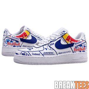 Max Verstappen Dutch GP 2026 Delft Blue Helmet Graphic AF1 Sneakers for Formula 1 Fans
