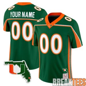 Miami Hurricanes Throwback Vapor Limited Custom Jersey - Florida Patch - Stitched 1
