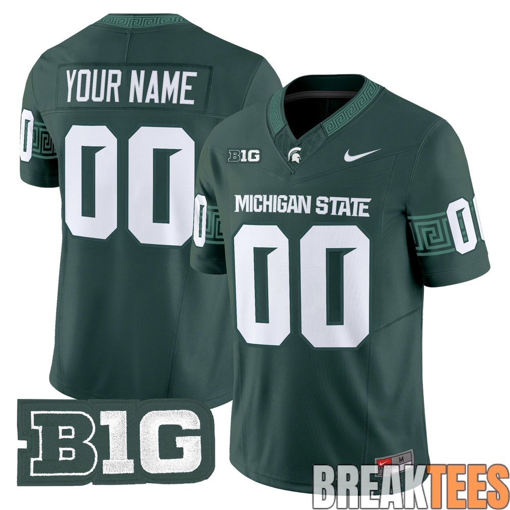 Michigan State Spartans 2026 Custom Football Jersey – Stitched Michigan State Spartans 2026 Custom Football Jersey – Stitched