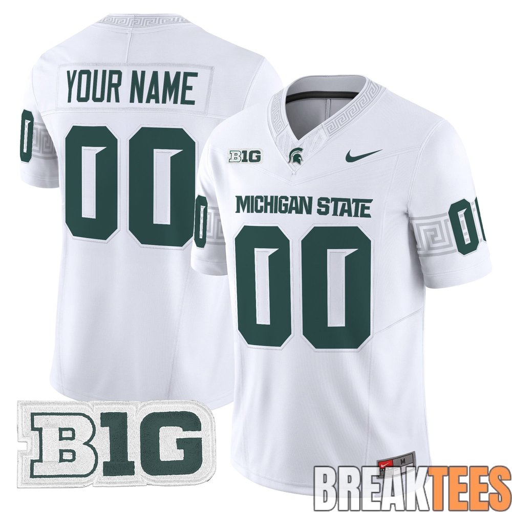 Michigan State Spartans 2026 Custom Football Jersey – Stitched Michigan State Spartans 2026 Custom Football Jersey – Stitched
