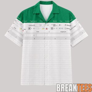 Microsoft Excel Spreadsheet 2026 Graphic Hawaiian Shirt