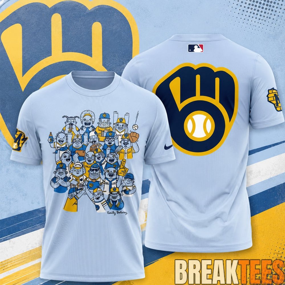 Milwaukee Brewers x Emily Balsley 7th Inning Stretch 2026 Artist Series Graphic T-Shirt Milwaukee Brewers x Emily Balsley 7th Inning Stretch 2026 Artist Series Graphic T-Shirt