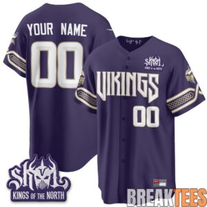Minnesota Vikings 2026 Rivalries Edition Custom Baseball Jersey - Stitched