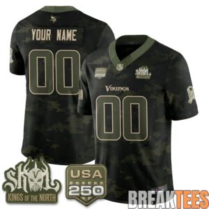 Minnesota Vikings 2026 Salute to Service Custom Football Jersey - Stitched