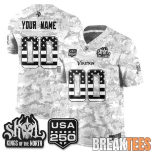 Minnesota Vikings 2026 Salute to Service Custom Football Jersey - Stitched 2