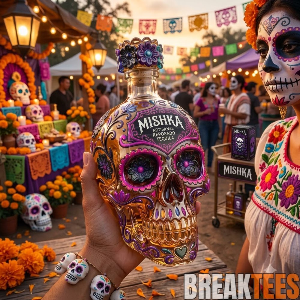 Mishka Artisanal Reposado Tequila Skull Bottle Mishka Artisanal Reposado Tequila Skull Bottle