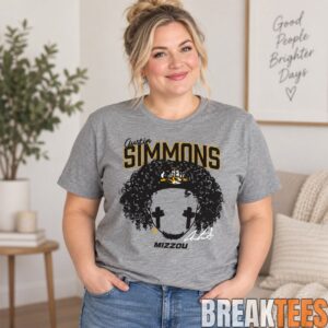 Missouri Tigers Football Austin Simmons Blank Face Graphic T-Shirt 2