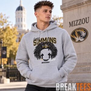 Missouri Tigers Football Austin Simmons Blank Face Graphic T-Shirt 3
