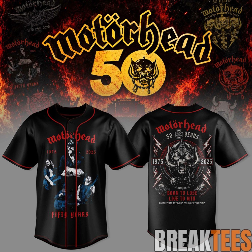 Motorhead 50 Years Anniversary Collections Baseball Jersey – Special Edition Motorhead 50 Years Anniversary Collections Baseball Jersey – Special Edition