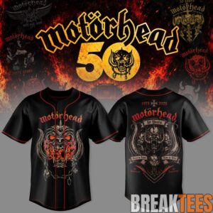 Motorhead 50 Years Anniversary Collections Baseball Jersey - Special Edition 4 Motorhead 50 Years Anniversary Collections Baseball Jersey - Special Edition 4