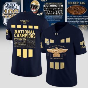 Navy Midshipmen 100th Anniversary National Champions Football Jersey 1