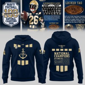 Navy Midshipmen 100th Anniversary National Champions Hoodie