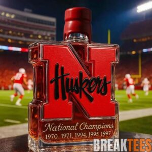 Nebraska Cornhuskers 5-Time National Champions Whiskey Decanter 2