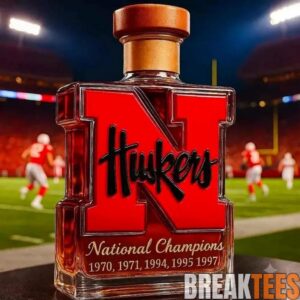 Nebraska Cornhuskers 5-Time National Champions Whiskey Decanter 4