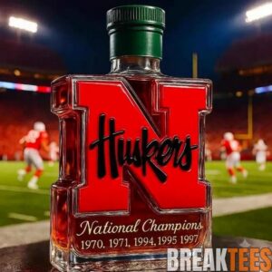 Nebraska Cornhuskers 5-Time National Champions Whiskey Decanter 5